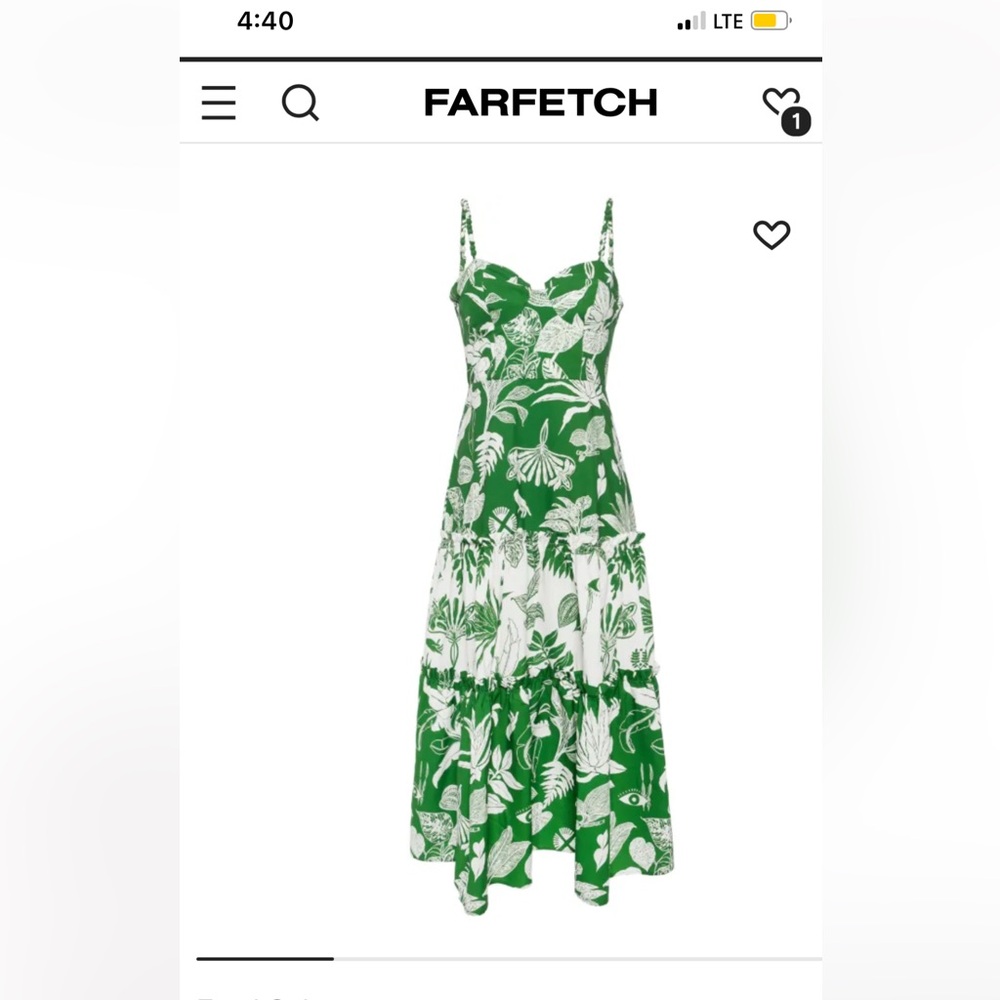 Green and White Spaghetti Strap Maxi Sundress